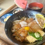 波真夕 - ヒラメのヅケ丼