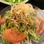 炭火焼肉 ぐら - 「マウンテンぐらサラダ」はハーフでお願いしました！