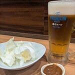 旨唐揚げと居酒メシ 広島ミライザカ - ビールとお通し
