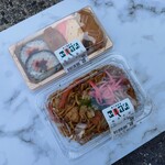 イシハラフード　 - 料理写真:焼きそば＆箱寿司助六