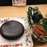 楽山 - ホタルイカ石焼き