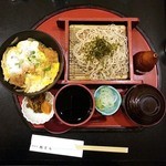 つきじ植むら - 三元豚のかつ丼とそば定食