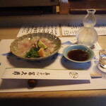 英ちゃん冨久鮓 - アコウ うす造り ＆ 惣花