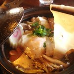 何時も庵 - 「鍋焼きうどん」箱ノ森の名古屋コーチンの生みたてたまご＋・・・