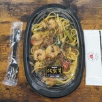 築地 ボン・マルシェ デリ＆バル - ◉佐賀牛 海老と空芯菜のペペロンチーノ　900円