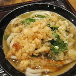 うどん 丸香 - かけうどん、天かす、ゴマ、七味