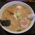 らーめん福たけ - 背脂濃厚味噌(脂控えめ、麺×２玉700円)