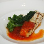 葉山庵Tokyo - ＜魚料理＞ サワラのトマトソース
            本日のお魚はサワラでした。
