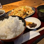 銭函バーベキュー - ジンギスカン定食全景