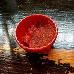 俺の中華たなか家 - 「自家製辛味噌」は極小小鉢で提供(*^^*)v