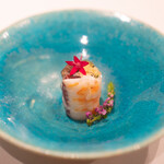 奥赤坂 鮨 淡師 - 鮪と車海老の生春巻き