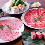 くろちく 万天 すき焼き・しゃぶしゃぶ - スライス和牛肉は口の中でほどけます。