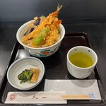 銀座 天一 池袋東武店 - 天丼竹　1430円 +アジ天追加290円