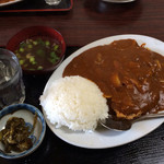 岐阜屋 - カツカレー！500円 独特な味で辛い（≧∇≦）