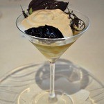 シンジコガ - 冬瓜と帆立のジュレ、サンマのエスプーマー