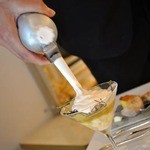 シンジコガ - エスプーマーをかける演出