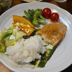 キッチン ブルー グローブ - ワンプレートへ