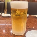 焼肉 スタミナ苑 - 生ビール サッポロ黒ラベル 大ジョッキ