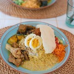 ライトハウス - スペシャルスリランカプレート2種盛り＋ゆで卵