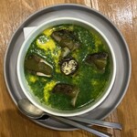 渡辺料理店 - ・エゾアワビ ベーコンフラン 肝と生のり 3,000円/税込