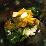 鮨 波づき - 蒸しあわび バターポン酢正油