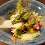 鮨 波づき - 鮪の油とオクラのサラダ