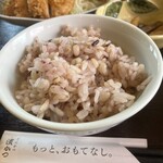 とんかつ 濵かつ - 黒米入りもち麦ごはん