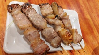 Tori Uo - From the left: Pork Belly and Chicken