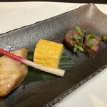 はた善 - ブリ柚庵,とうもろこし,八甲田牛