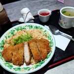 ほびーい喫茶店 - カツ納豆チャーハン
