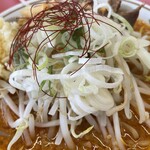 ラーメン もっけだの - 『赤唐味噌中華ニンニク(食べるラー油つき)』の野菜