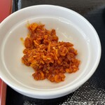 ラーメン もっけだの - 『赤唐味噌中華ニンニク(食べるラー油つき)』の食べるラー油