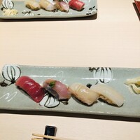 広島 鮨 まつもと - 中トロ、あじ、たい、いか