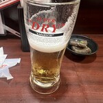 ます家 - この暑さ！ビールは瞬殺です。