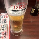 ます家 - やっぱりビールは瞬殺