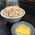 みずさわ屋 - 煮卵入りセットの肉ごはんとおしんこ