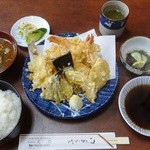 天閣 - 上天ぷら定食　1100円