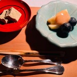 石葉 - 白桃、シナノパープル、黒糖蕨餅、黄粉