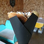 753crepe - 料理写真:アーモンドチョコクリーム しっとり ソースWがけ