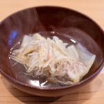 柚木元 - 2024.8 信州新町島田緬羊牧場産サフォーク羊ワンタン（もも肉と背脂）