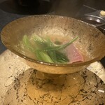 西麻布 焼肉 X - 但馬牛タンと九条葱のしゃぶしゃぶ