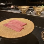 西麻布 焼肉 X - 但馬牛タンと九条葱のしゃぶしゃぶ