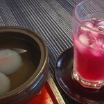 若狭鯖街道熊川宿　勘兵衛茶屋 - 『くずまんじゅう』と『紫蘇ジュース』