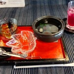 若狭鯖街道熊川宿　勘兵衛茶屋 - 『くずまんじゅう』と『紫蘇ジュース』