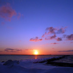 はぼろ温泉サンセットプラザ - 羽幌の夕焼け（夜景と人物っていうモードで写真撮った）