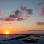 はぼろ温泉サンセットプラザ - 羽幌の夕焼け（ビーチっていうモードで写真撮った）