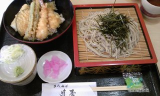 Honkakuteuchisobatakeya - 天丼と二八そば