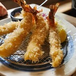 とんかつ 王龍 - 車海老フライ