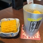小樽食堂 - お通しのコーンは甘かった
