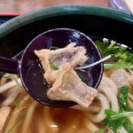 かすうどん えびす - とろける油かす